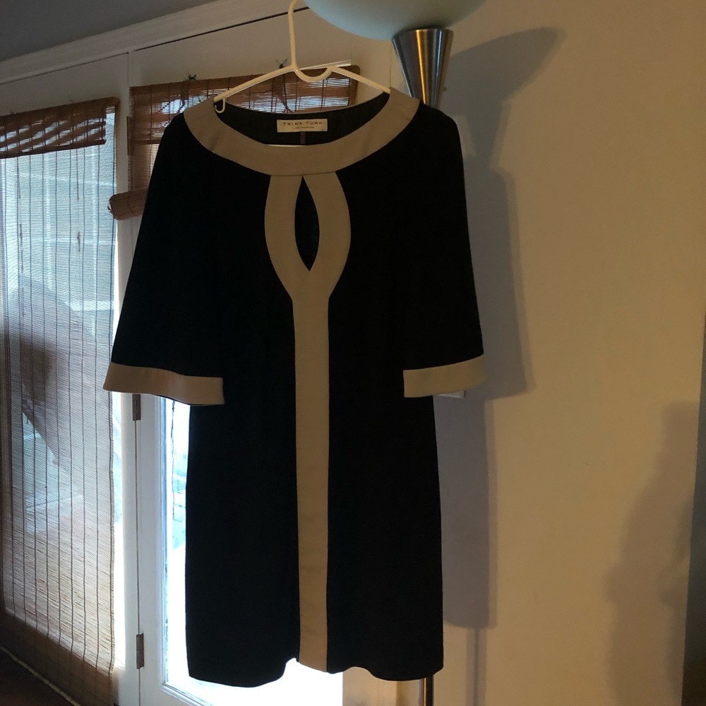 Trina Turk Black and Grey Dress, Size 4